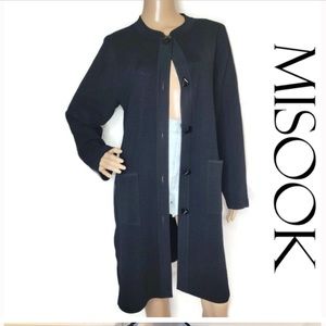 Misook Black Long Cardigan XS